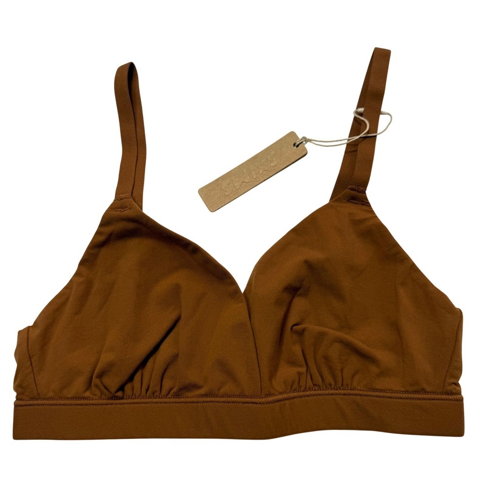 SKIMS Fits Everybody Crossover Bralette Copper XXS